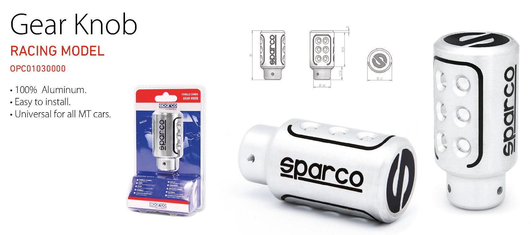 products/1229/sparko rucica menjaca.jpg - SPARCO RUČICA MENJAČA 0103 - RACING STYLE - Xenon Svetla Beograd